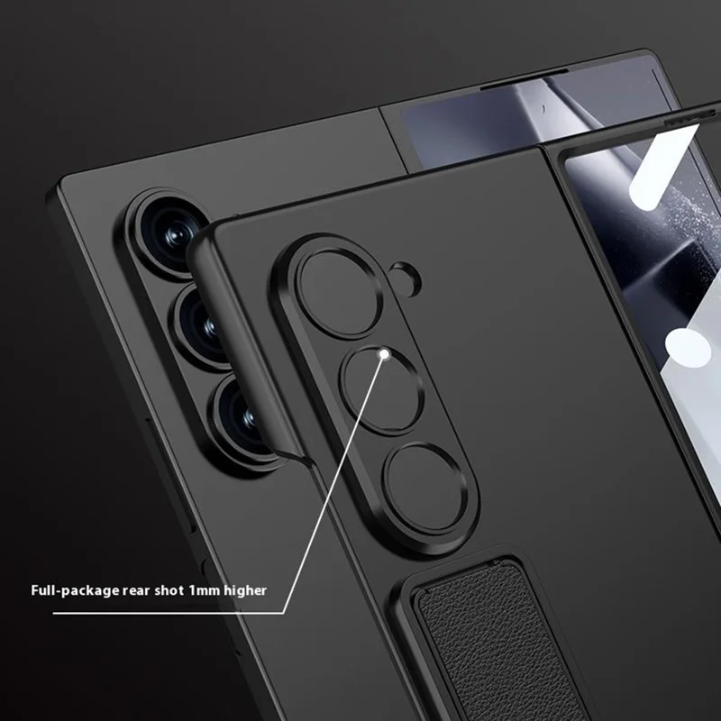 GKK Para Samsung Galaxy Z Fold6 5G Case Shock Prop Hard PC Portada Con Película de Pantalla - Negro
