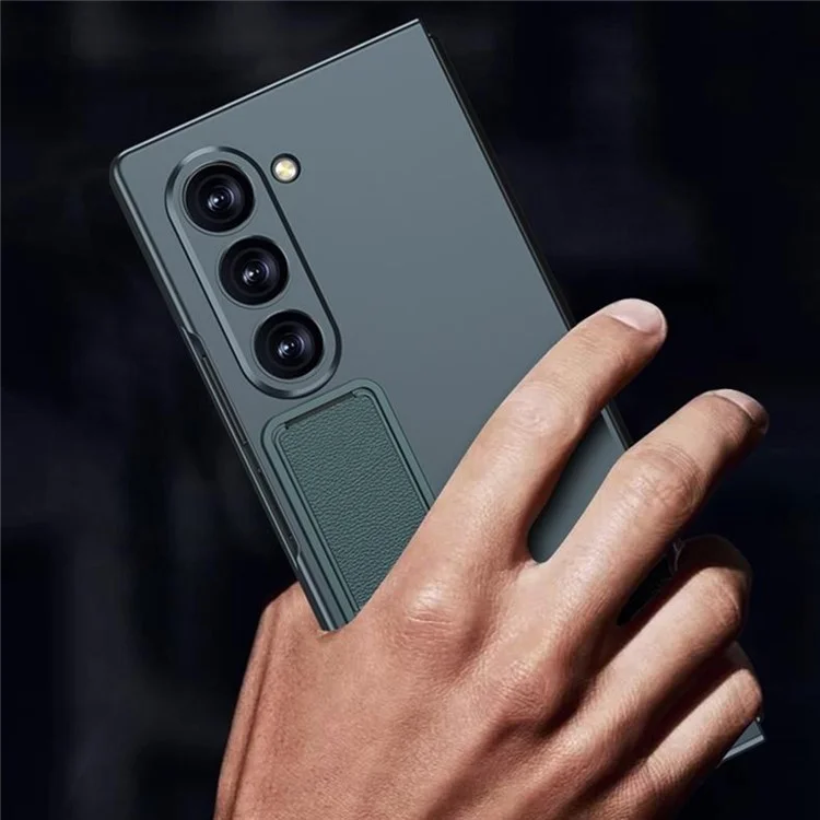 GKK Para Samsung Galaxy Z Fold6 5G Case Shock Prop Hard PC Portada Con Película de Pantalla - Negro