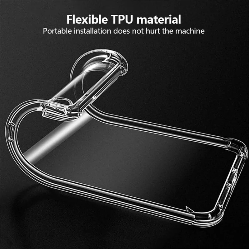 KALEBOL For iPhone 14 Pro Max Case 1.5mm TPU Transparent Anti-Drop Phone Cover