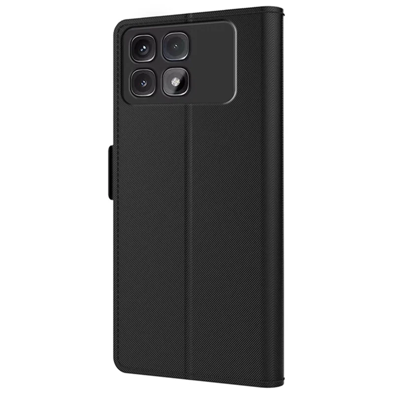 Per Xiaomi Redmi K70 Ultra Case Stand PU Leather Phone Cover Card Holder Mirror - Nero