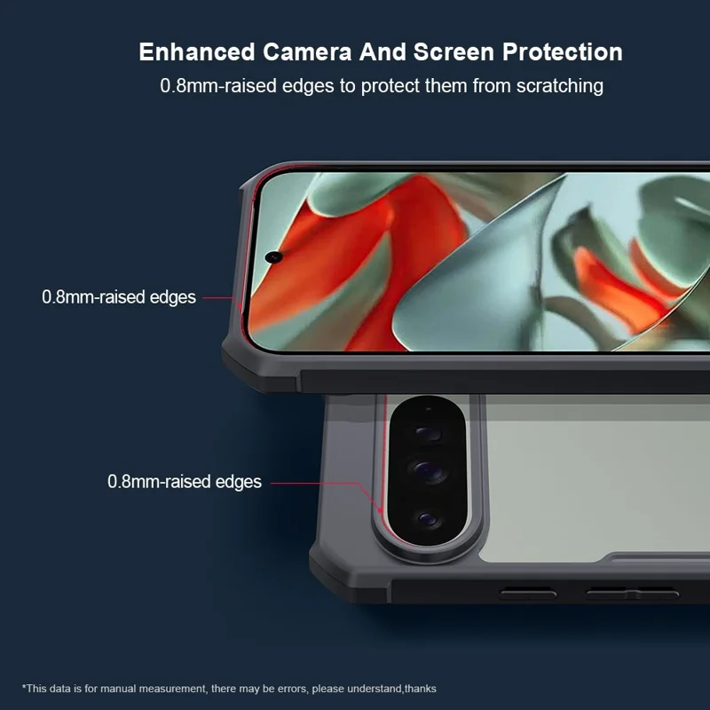 XUNDD Für Google Pixel 9 / Pixel 9 Pro Hülle Stoßfest TPU + Acryl-Klare Rückseite Handyhülle