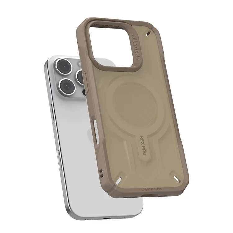 Jtlegend Rex Pro Kooling Mag Series Для Iphone 16 Pro Magnetic Case PC+TPU Shockper Phone Cope - Хаки