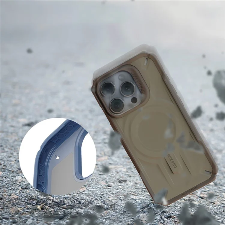Jtlegend Rex Pro Kooling Mag Series Для Iphone 16 Pro Magnetic Case PC+TPU Shockper Phone Cope - Хаки
