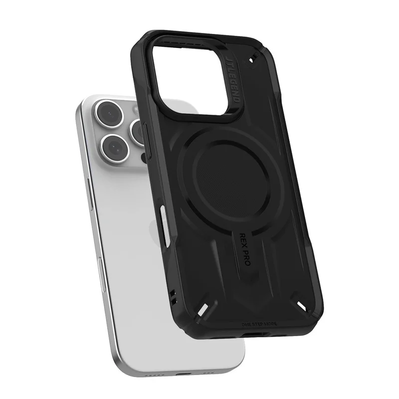 JTLEGEND REX Pro Kooling Mag Series Per iPhone 16 Pro Custodia Magnetica in PC+TPU a Prova di Urto - Nera
