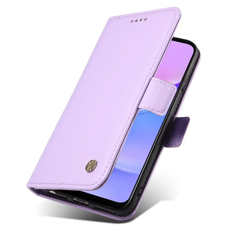 Yikatu YK-003 Para Samsung Galaxy A16 Case Willet Stand Teléfono de Cuero Hebilla Lateral - Púrpura Ligera