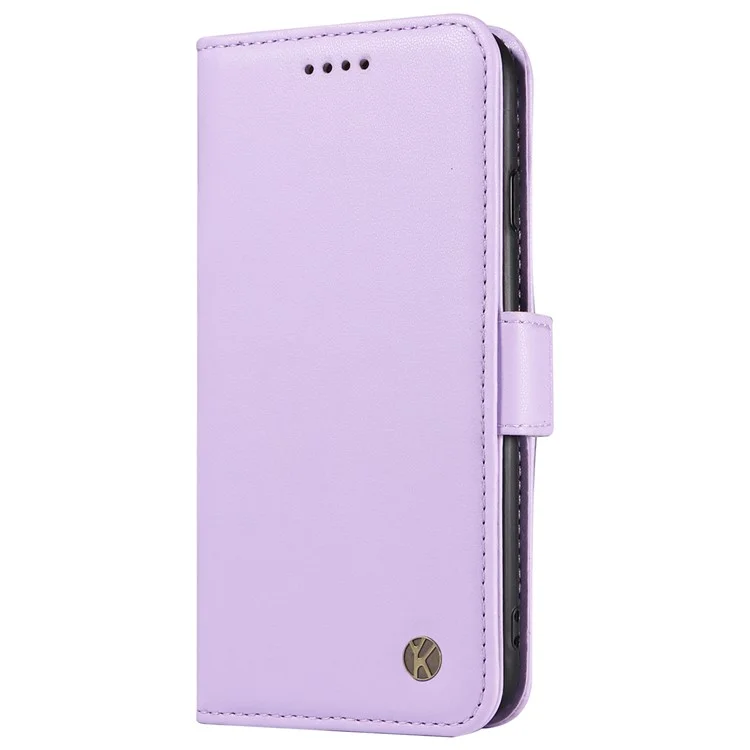 Yikatu YK-003 Para Samsung Galaxy A16 Case Willet Stand Teléfono de Cuero Hebilla Lateral - Púrpura Ligera