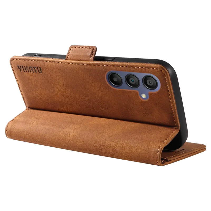 YIKATU YK-005 für Samsung Galaxy A16 5G / A16 4G Hülle PU Leder Brieftasche Handyhülle - Braun