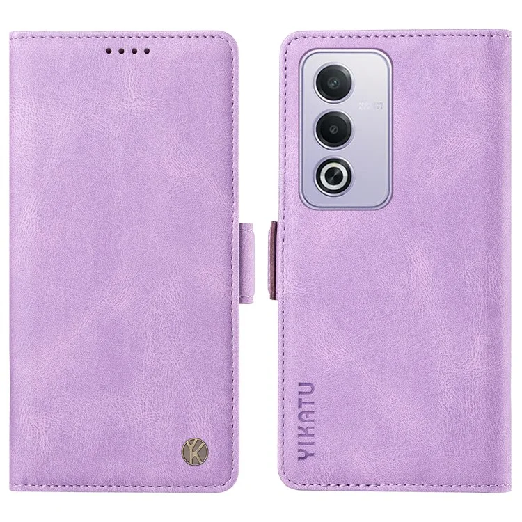 YIKATU YK-005 für Oppo A3 Pro (Global) 5G Hülle Leder Geldbörse Handyhülle Touchfühlendes - Lila