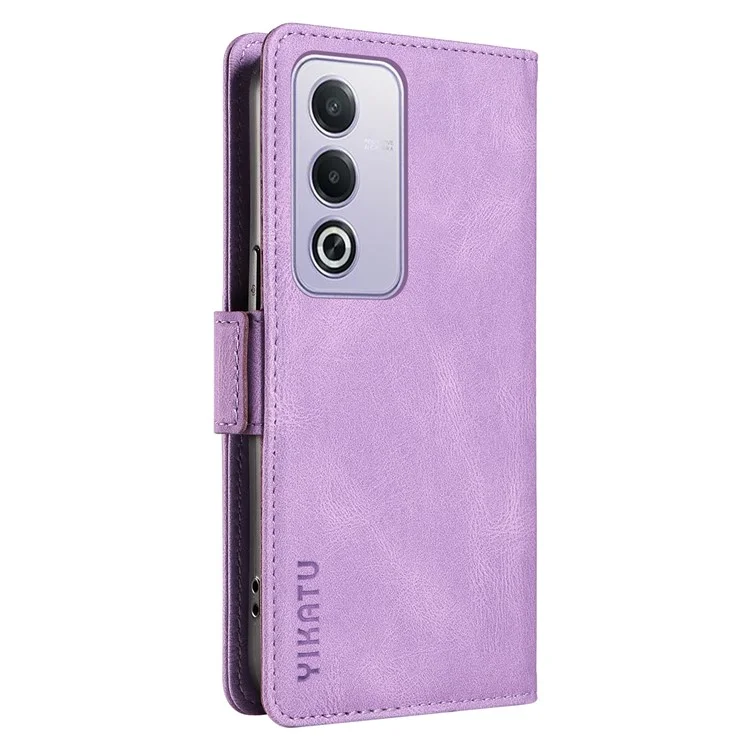 YIKATU YK-005 für Oppo A3 Pro (Global) 5G Hülle Leder Geldbörse Handyhülle Touchfühlendes - Lila