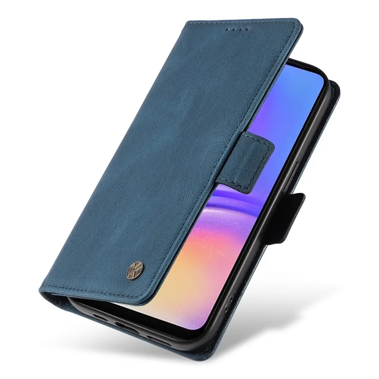 Yikatu YK-005 Para Samsung Galaxy A06 Case PU Leather Willet Tel Phone Touch Touch Touch - Azul