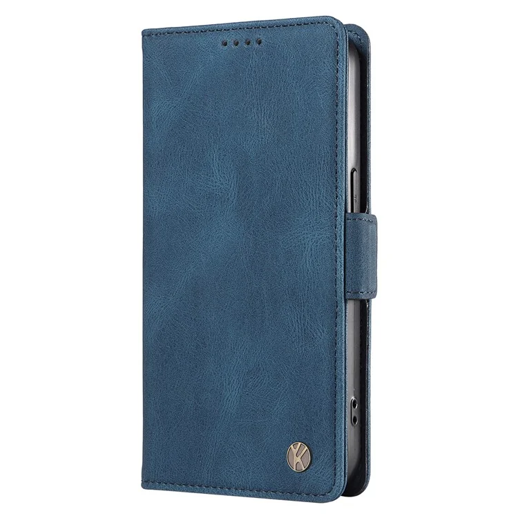 Yikatu YK-005 Para Samsung Galaxy A06 Case PU Leather Willet Tel Phone Touch Touch Touch - Azul