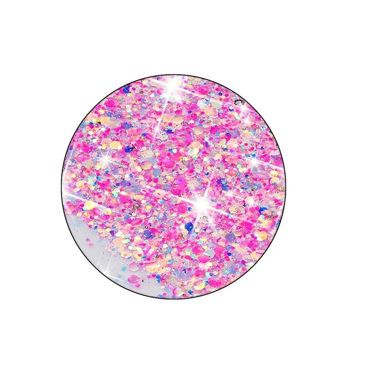 Für iPhone 16 Pro Max Case Sparkle Sequins Luminous Epoxy TPU Handyhülle - Pink