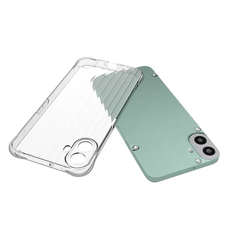 Bulk Buy 10Pcs / Pack For Nothing CMF Phone 1 Case Corrugated Texture TPU Protective Phone Cover - Transparent