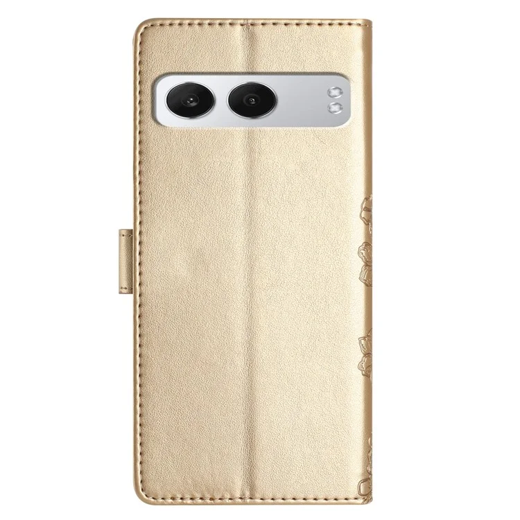 Для OnePlus Nord 4 Case Butterfly Цветочный Защитник PU - Золото
