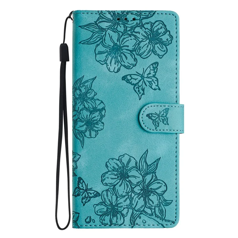 For OnePlus Nord 4 Case Butterfly Flower Pattern Skin-Touch Leather Phone Cover - Green