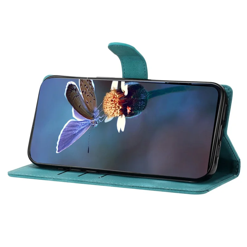 For Sony Xperia 1 VI Case Butterfly Flower Pattern Skin-Touch Leather Phone Cover - Green