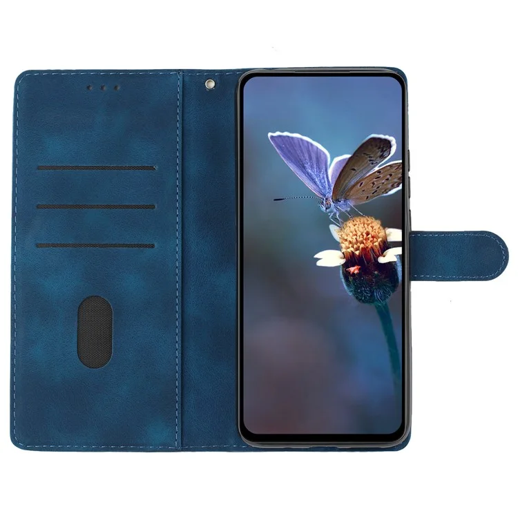 Capa Para Honra 200 5G Borboleta Flor Padrive Pele-Toque de Couro - Azul