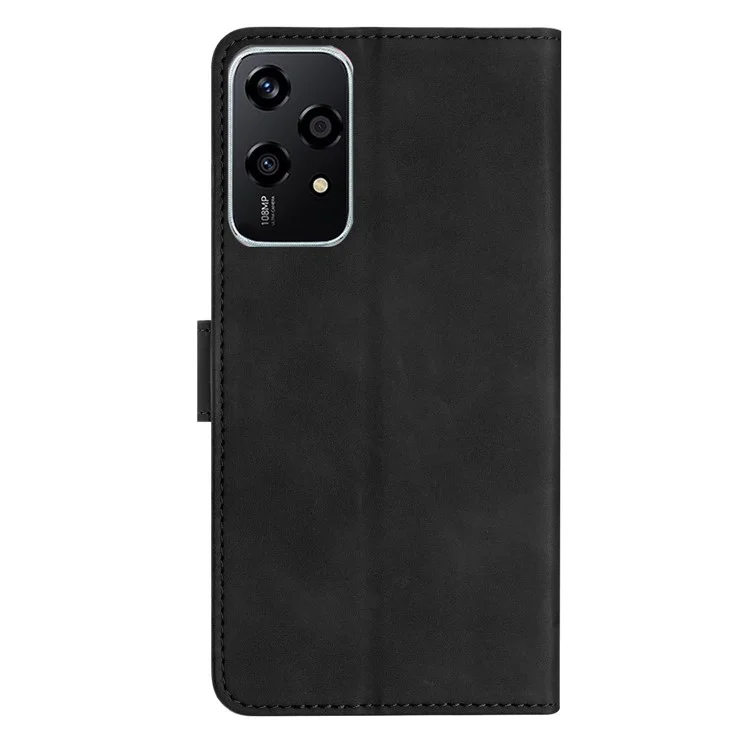 Para Honor 200 Lite Case Impressa Butterfly Leather Carteira Tampa - Preto