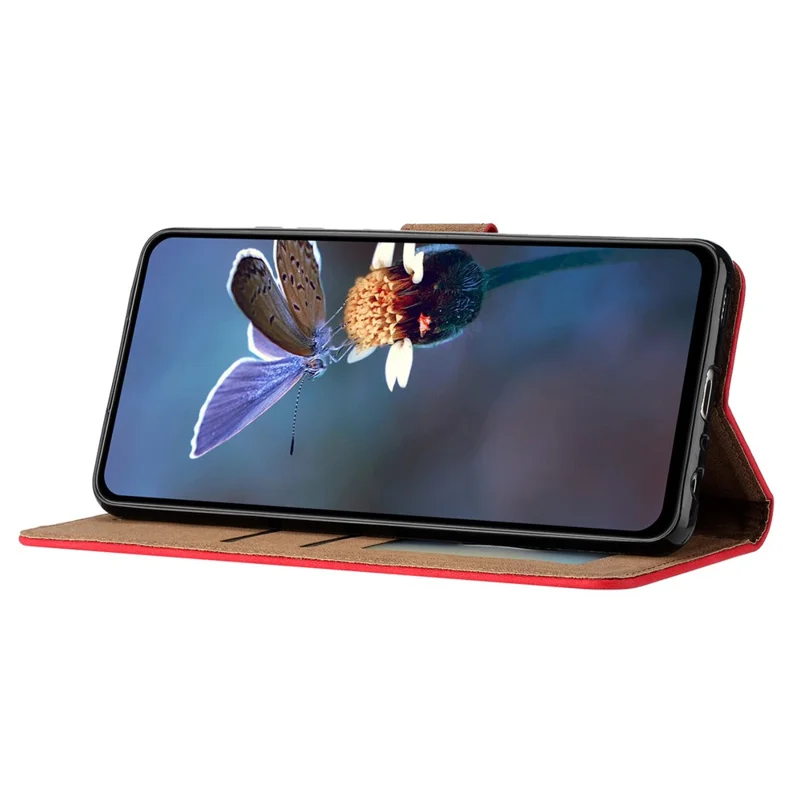 For Honor 200 Pro 5G Case Imprinted Butterfly Leather Wallet Phone Cover - Red
