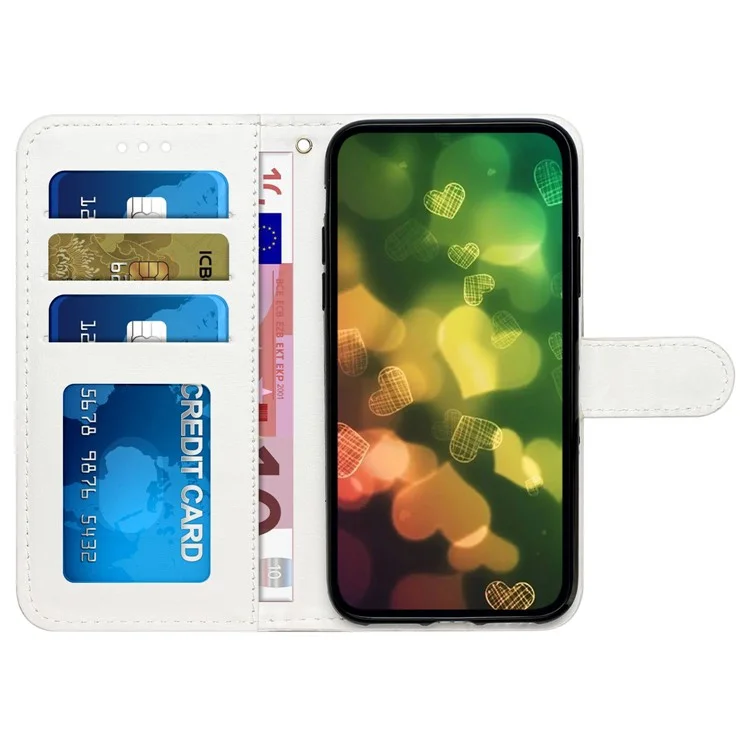 Für Samsung Galaxy A16 5G / A16 4G Wallet Case Printed Pattern Design Leder-Handyhülle - Paar Wolf