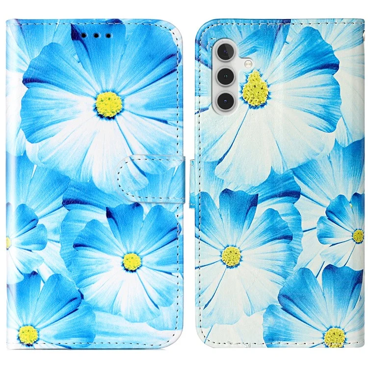 Pour Samsung Galaxy A16 Modèle pu Leather Flip Phone Cover - Orchidée
