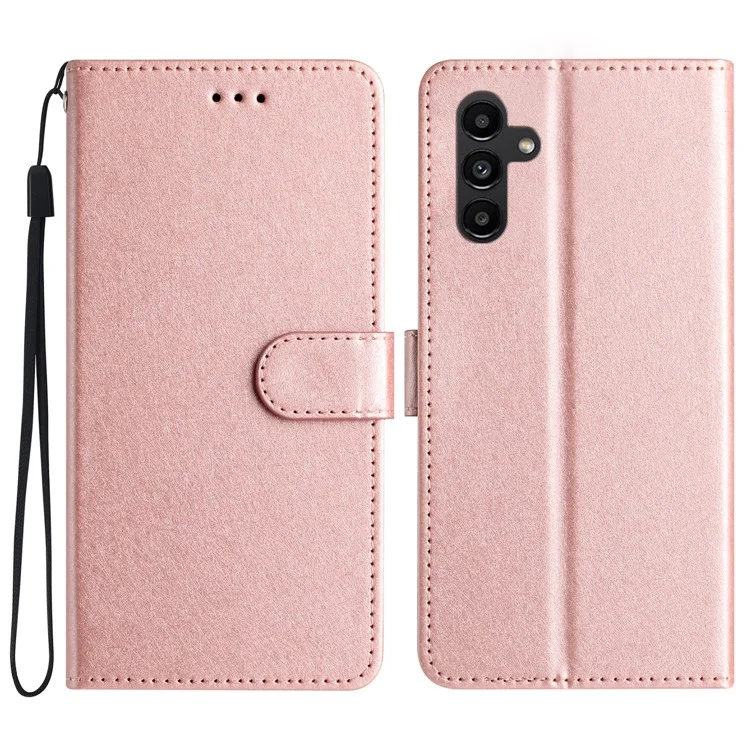 Pour Samsung Galaxy A16 5G / A16 4G Wallet Case Leather Folio Phone Cover Magnetic Clasp - Rose Gold