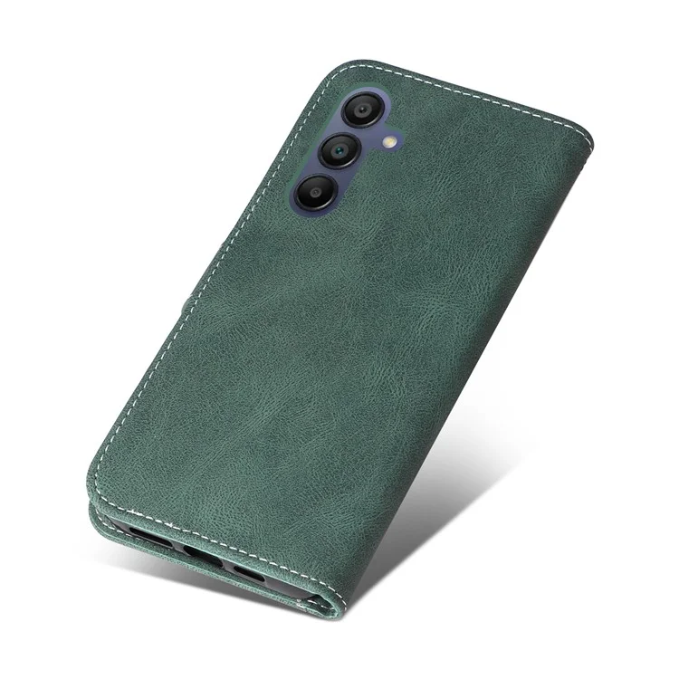 For Samsung Galaxy A17 / A26 5G / A16 5G / A16 4G Case Flip Wallet Leather Phone Cover 3 Color Splicing - Green