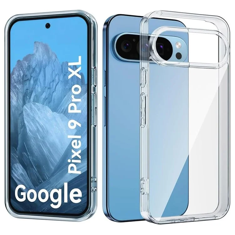 For Google Pixel 9 Pro XL Case Anti-Fingerprint Crystal Clear TPU Phone Cover