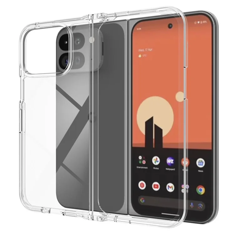 Для Google Pixel 9 Pro Fold 5G Чехол, Чехол для телефона из TPU+акриловый прозрачный, Интегрированный дизайн
