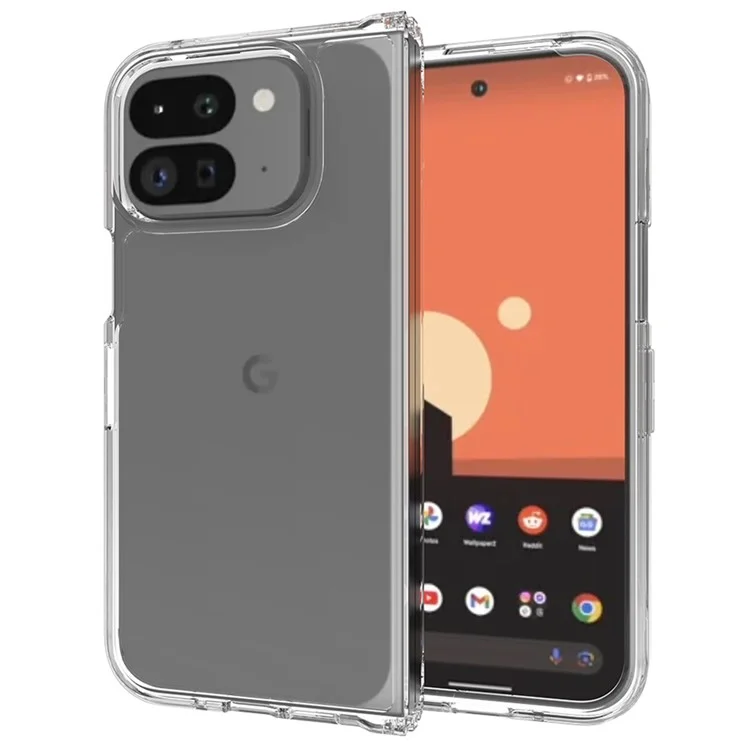 Для Google Pixel 9 Pro Fold 5G Чехол, Чехол для телефона из TPU+акриловый прозрачный, Интегрированный дизайн