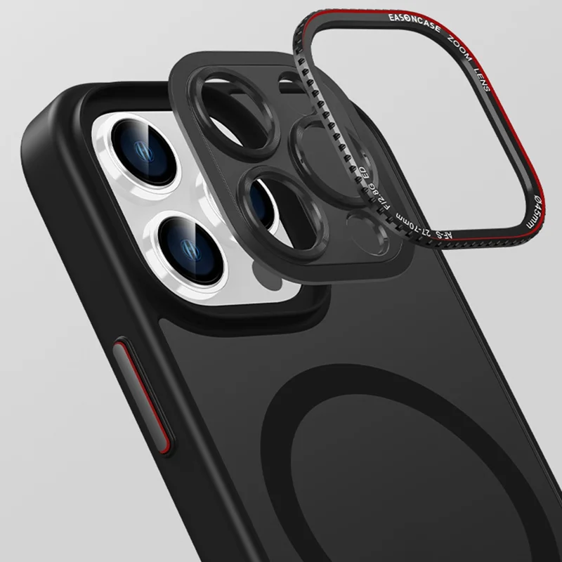 Para Iphone 16 Pro Case PC + TPU Teléfono Atrás Compatible Con Magsafe - Negro