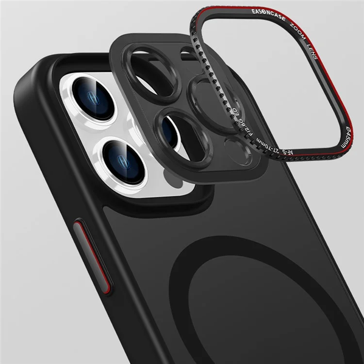 Para Iphone 16 Pro Max Case PC + TPU Teleping Back Cover Compatível Com MagSafe - Preto