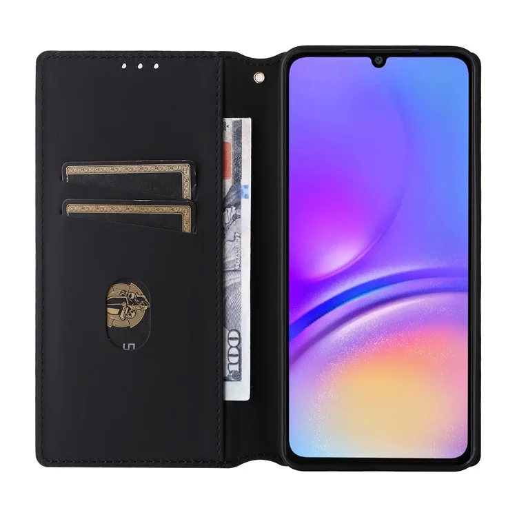 Für Samsung Galaxy A06 Wallet Case Rhombus Geprägtes Leder Handyhülle - Silber