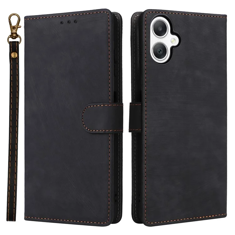 Für Samsung Galaxy A06 Wallet Case RFID-blockierende PU-Leder-Cover Stand View - Schwarz
