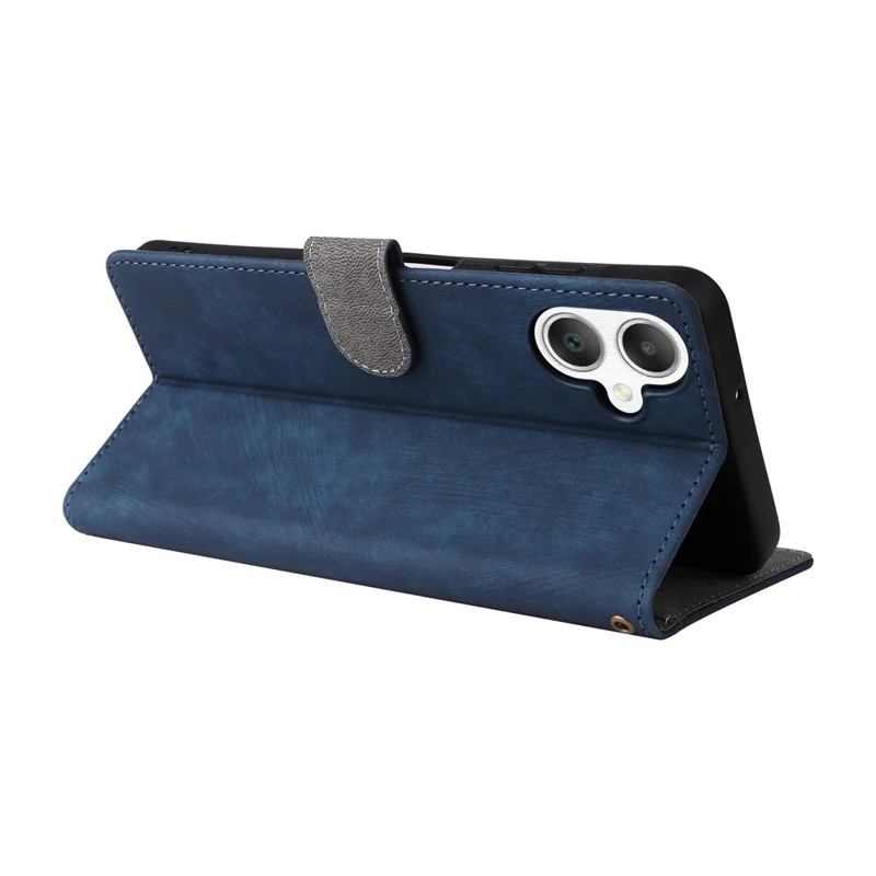 For Samsung Galaxy A06 4G / A06 5G Wallet Case RFID Blocking PU Leather Cover Stand View - Blue