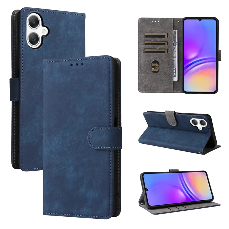 For Samsung Galaxy A06 4G / A06 5G Wallet Case RFID Blocking PU Leather Cover Stand View - Blue