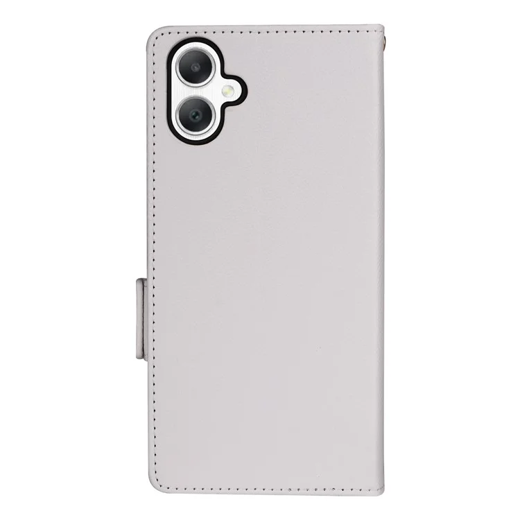 Para Samsung Galaxy A06 Case Litchi Textura PU Carteira de Couro Capa - Branco