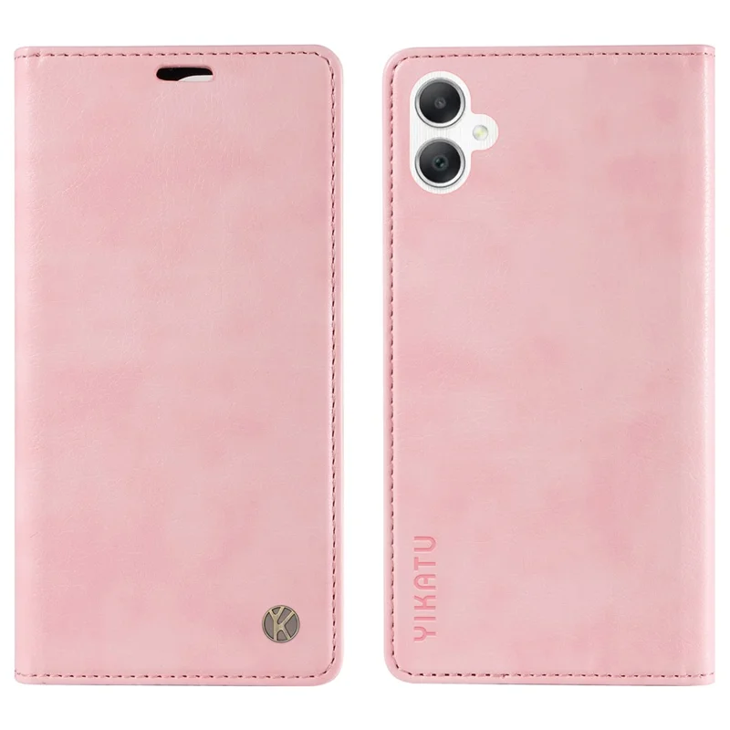 YIKATU YK-006 Per Samsung Galaxy A06 Custodia Portafoglio Pelle Grana Litchi Custodia per Telefono Magnetica Auto-Absorbed - Pink