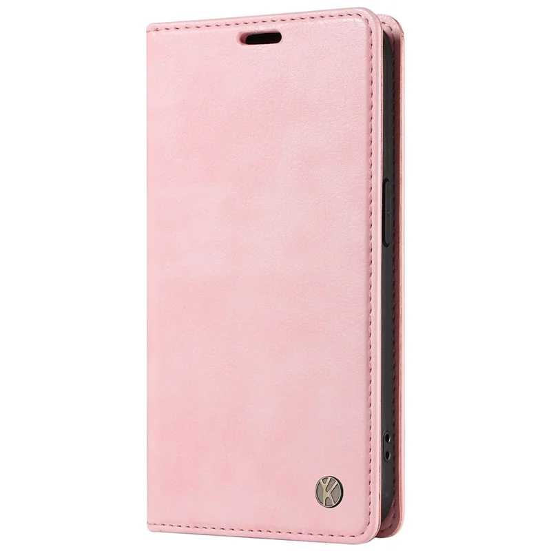 YIKATU YK-006 Per Samsung Galaxy A06 Custodia Portafoglio Pelle Grana Litchi Custodia per Telefono Magnetica Auto-Absorbed - Pink