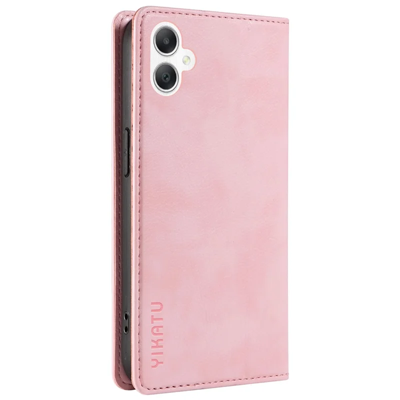 YIKATU YK-006 Per Samsung Galaxy A06 Custodia Portafoglio Pelle Grana Litchi Custodia per Telefono Magnetica Auto-Absorbed - Pink