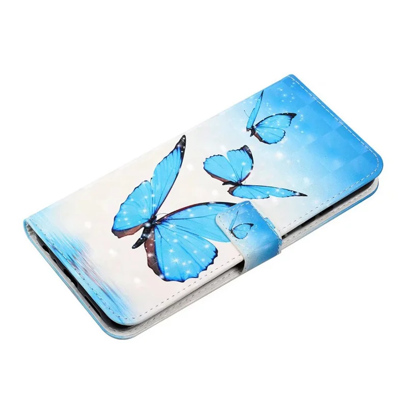 For Sony Xperia 10 VI Case 3D Creative Pattern PU Leather Stand Phone Cover - Three Butterflies