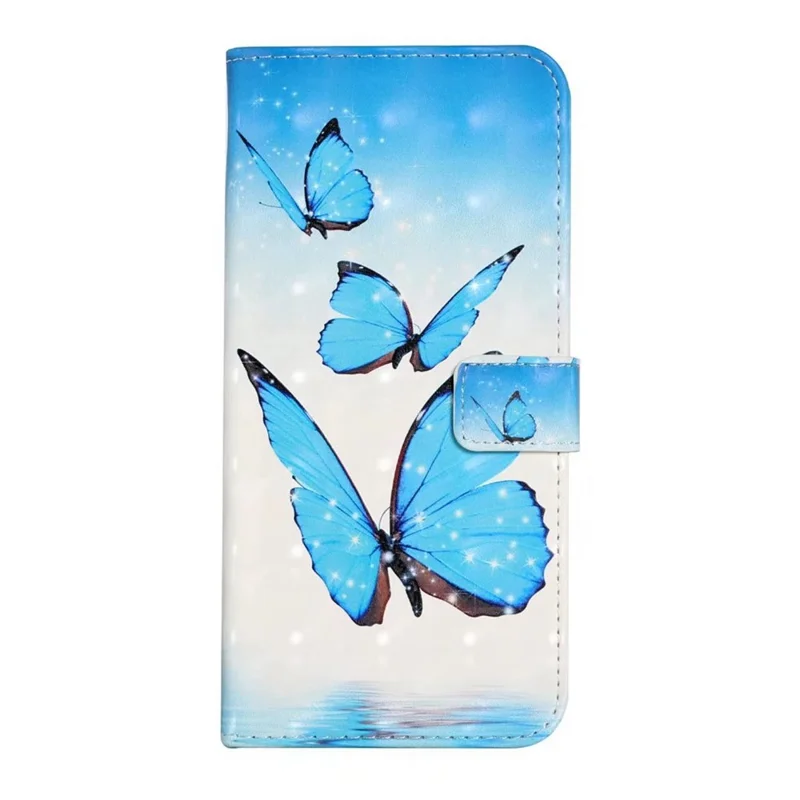 For Sony Xperia 10 VI Case 3D Creative Pattern PU Leather Stand Phone Cover - Three Butterflies