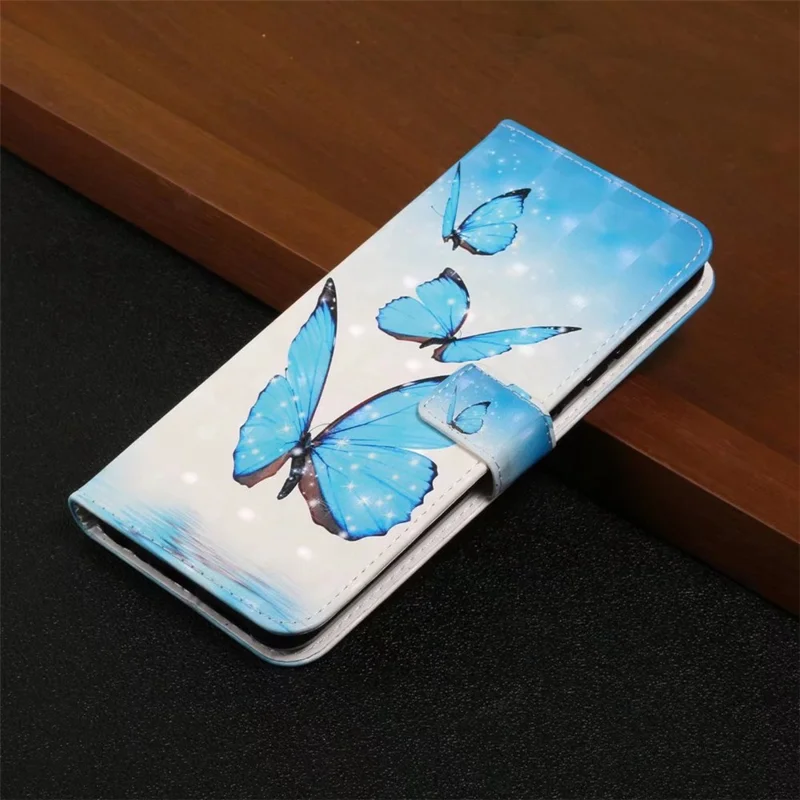 For Sony Xperia 10 VI Case 3D Creative Pattern PU Leather Stand Phone Cover - Three Butterflies