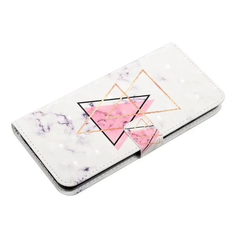 For Honor 200 5G Case 3D Creative Pattern PU Leather Stand Phone Cover - Triangle Marble