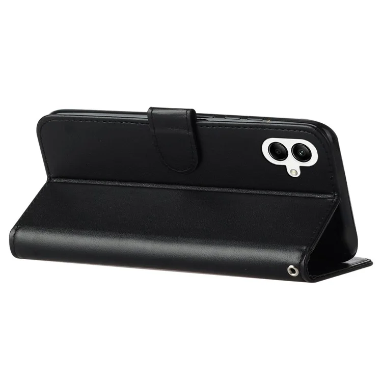 Für Samsung Galaxy A06 Hülle PU-Leder Flip-Telefon-Cover Geldbörse Kartenfach Halter - Schwarz