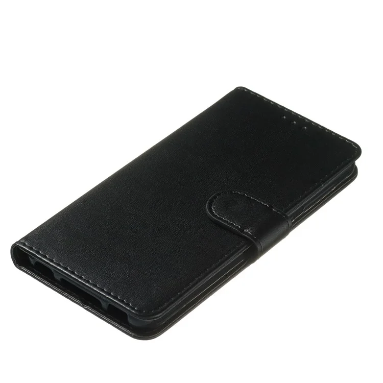 Für Samsung Galaxy A06 Hülle PU-Leder Flip-Telefon-Cover Geldbörse Kartenfach Halter - Schwarz