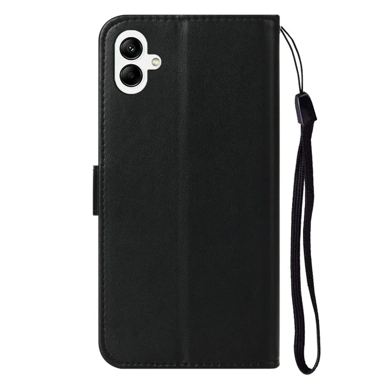 Für Samsung Galaxy A06 Hülle PU-Leder Flip-Telefon-Cover Geldbörse Kartenfach Halter - Schwarz
