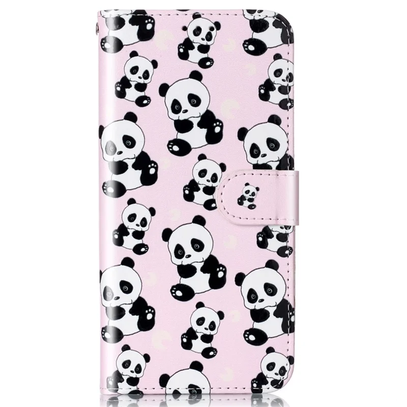 Per Samsung Galaxy A06 Case Pattern Leather Wallet Phone Cover con porta carte - Panda