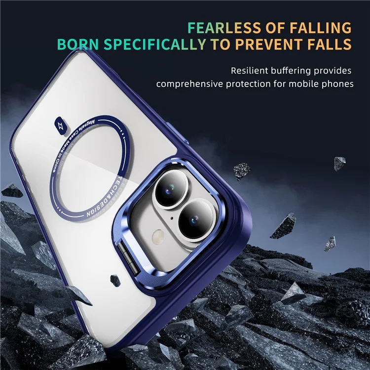 Bulk Purchasing For iPhone 16 Plus Clear Case Kickstand Phone Back Cover Compatible with MagSafe - Dark Purple