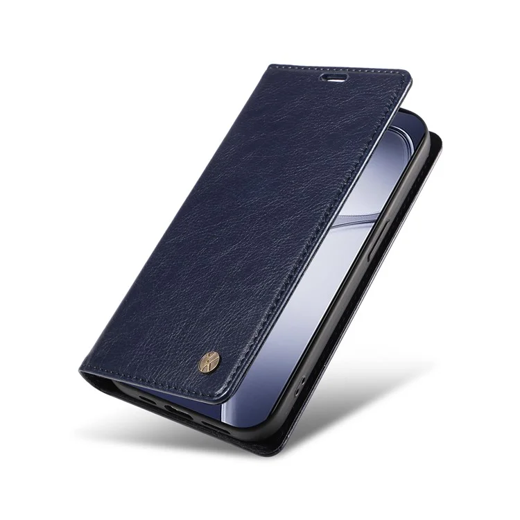 YIKATU YK-006 For Xiaomi Redmi K70 Ultra Case Wallet Litchi Grain Leather Phone Cover Magnetic Auto-Absorbed - Navy Blue